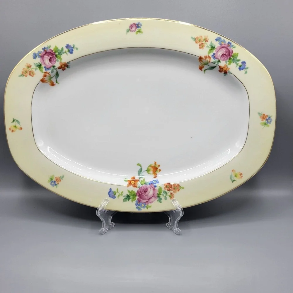 Vtg TK Thuny Lexington Czechoslovakia Serving Platter Rectangular 16.25